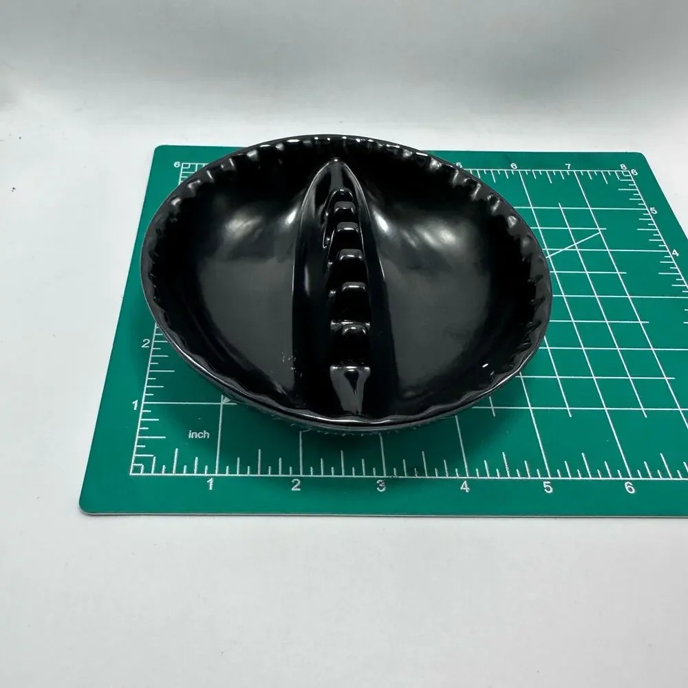 Vintage Anholt Ashtray Black Plastic Retro‎ Mid Century Modern Ashtray